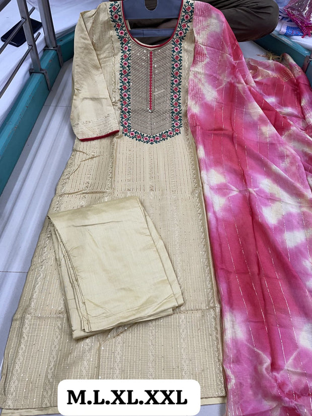 CHST11 - Chanderi silk suit