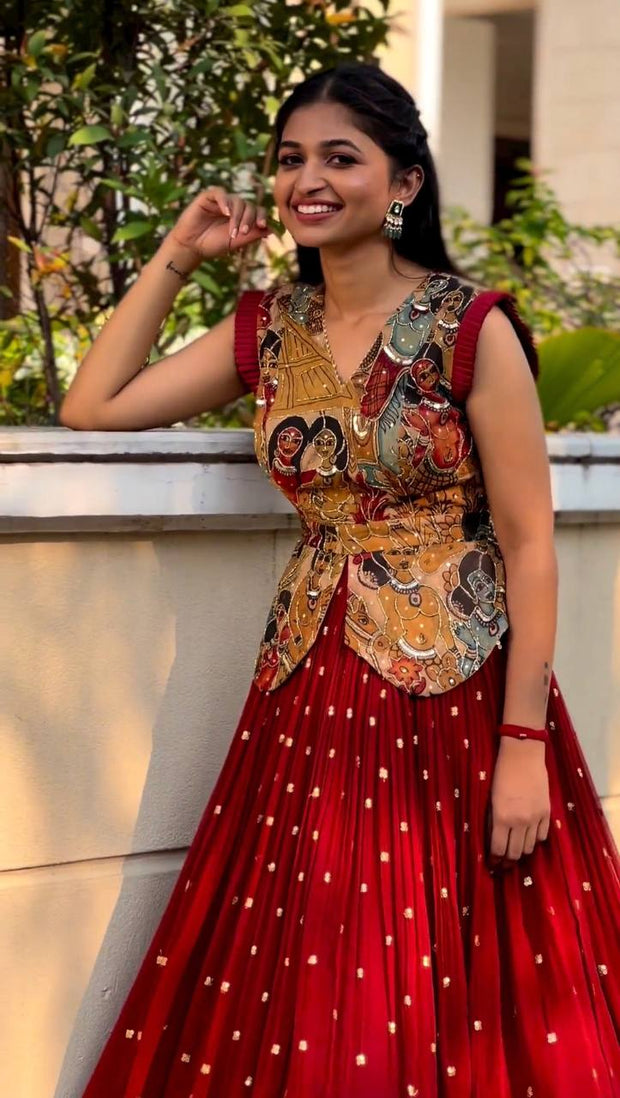 DLEH1 - Kalamkari lehenga