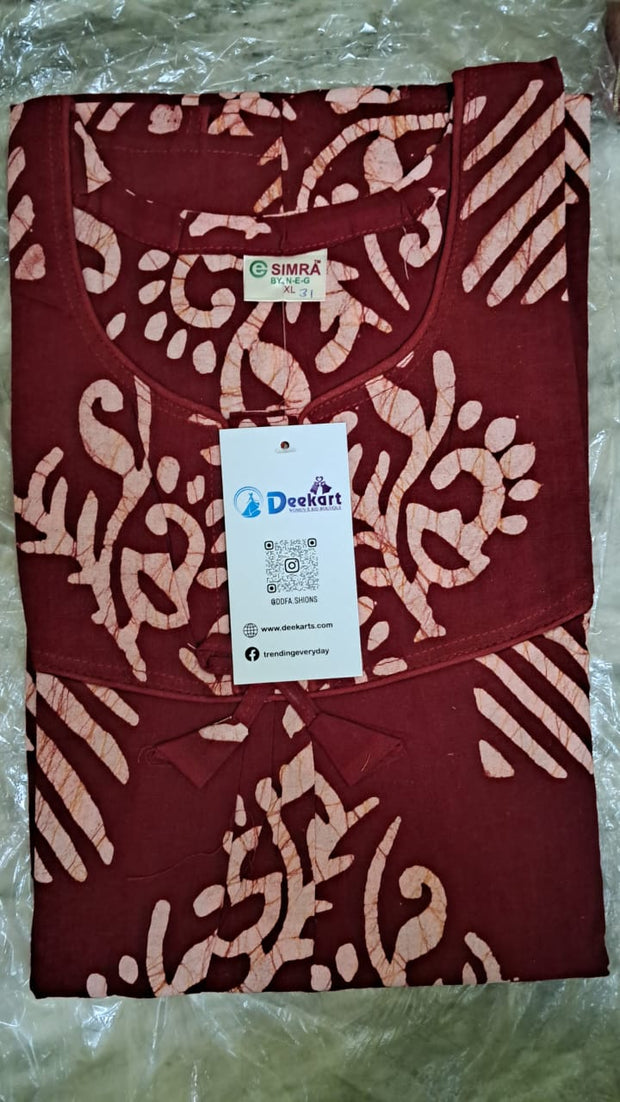 NIGHTY77 - Batik print nighty