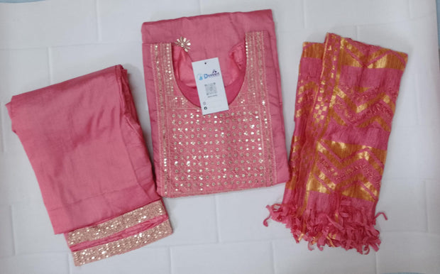 Chanderi silk suit