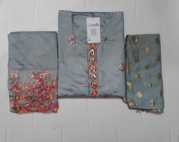 CHST10 - Chanderi silk suit