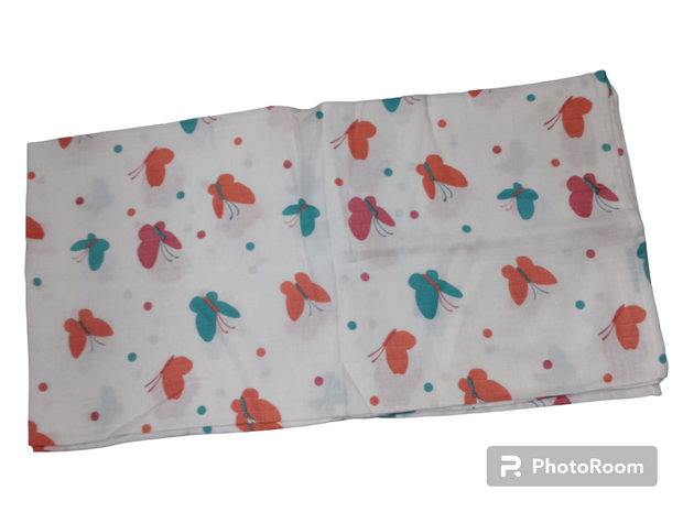 DBABST2 - Butterfly print newborn baby swaddles