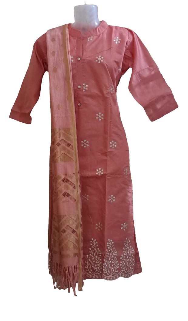 CSUIT1 - Chanderi silk suit