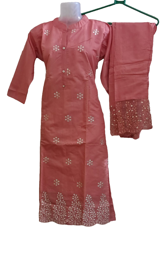 CSUIT1 - Chanderi silk suit