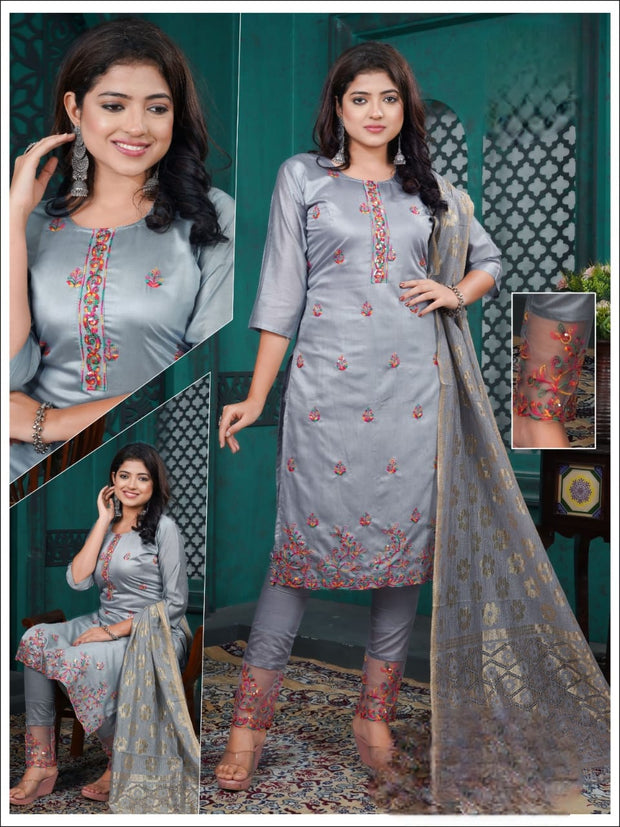 CHST10 - Chanderi silk suit